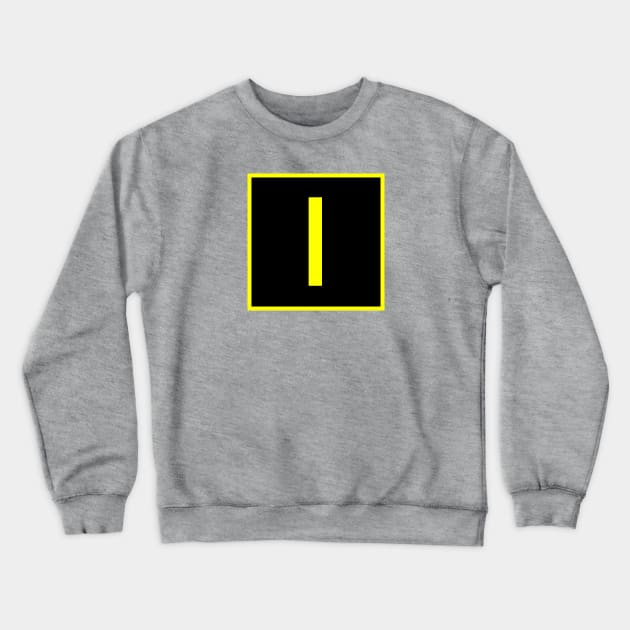 I - India - FAA taxiway sign, phonetic alphabet Crewneck Sweatshirt by Vidision Avgeek